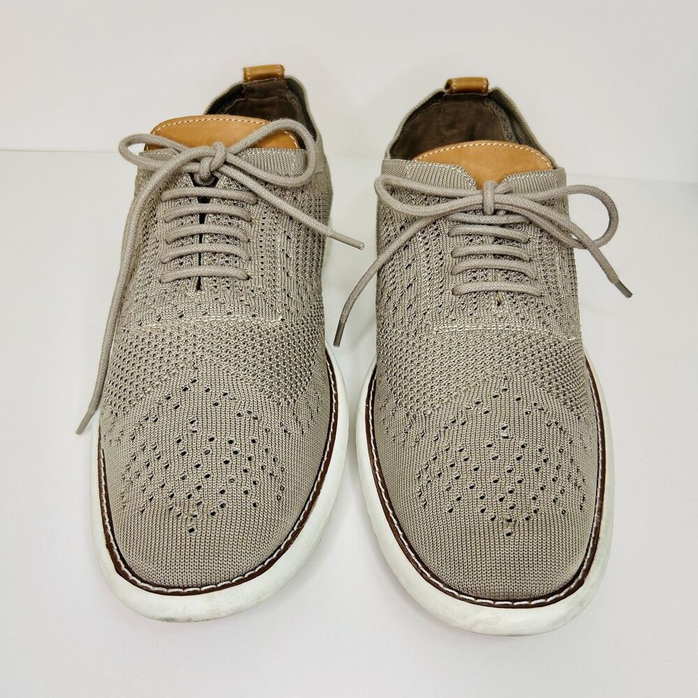 Steve Madden Men’s Gray Knit Wingtip Oxfords Dress Sneakers Size 9.5